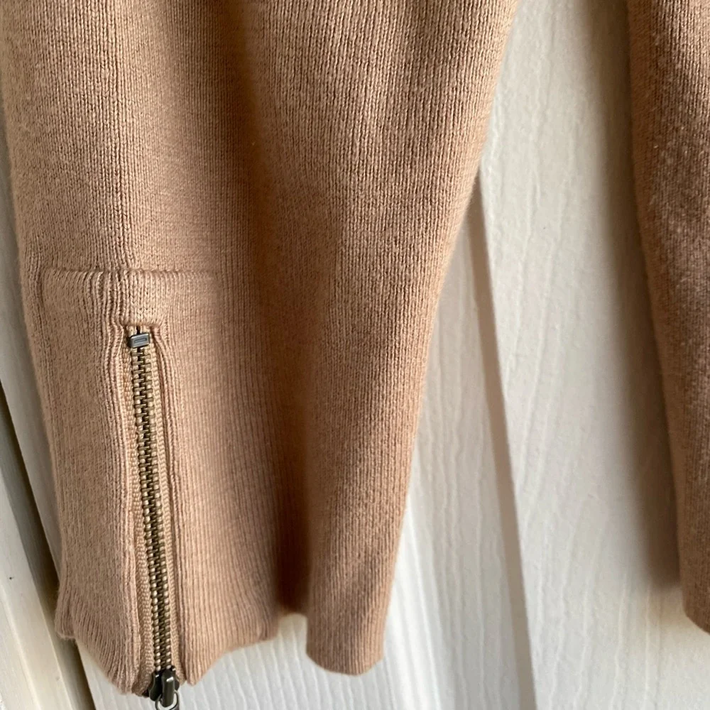 CAbi Brown Turtleneck Sweater with Fitted Silhouette lightweight